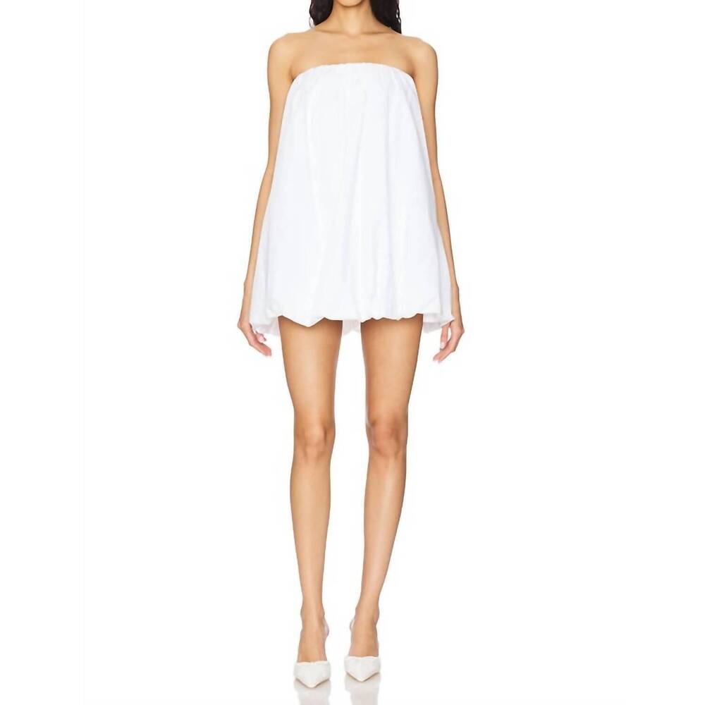 NEW SHOW ME YOUR MUMU beverly bubble dress in white poplin